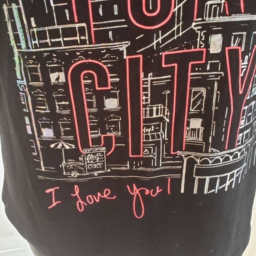 NWOT New York City Black Short Sleeve T-shirt XL (T4)
